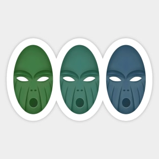 Three Aliens Sticker